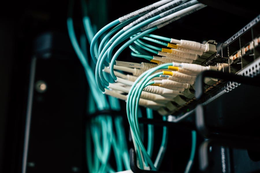 Fiber optic patch cables in a data center